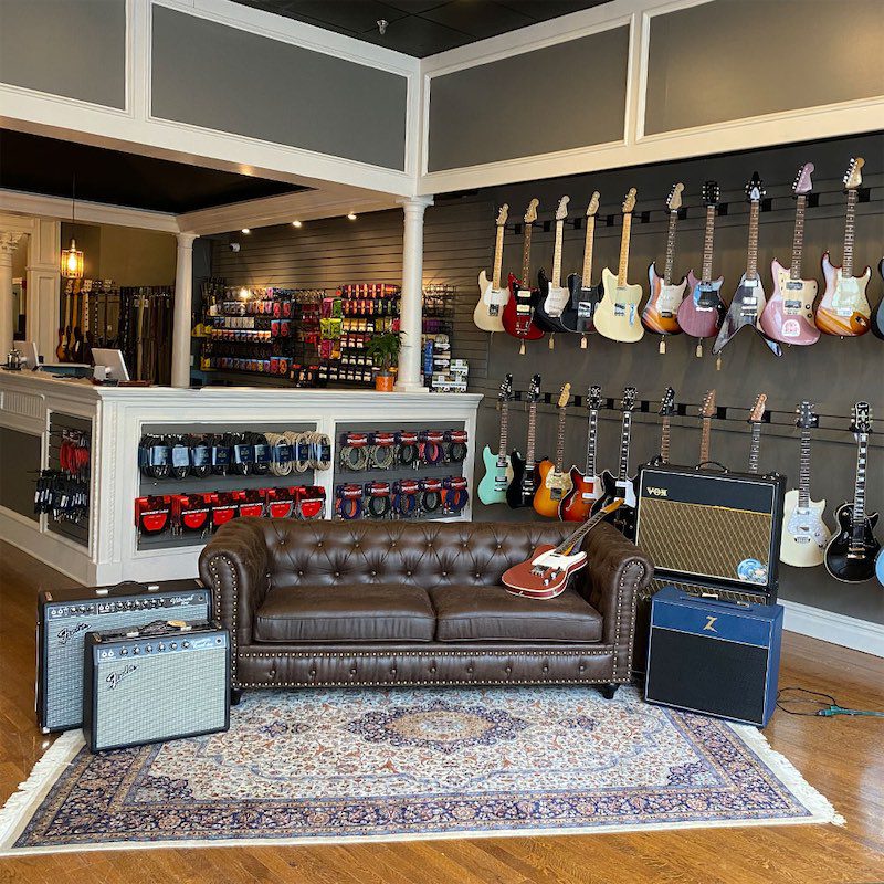 Front room of Relic Music Shop